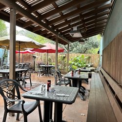 Creekside Garden Cafe - Outdoor seating.semi covered.  Heating