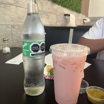 Amigos Takos - Strawberry horchata  Sprite - Food Trucks Near Me - Phoenix, Arizona
