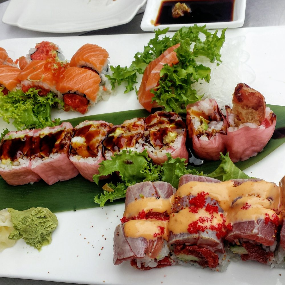 Fuji East Japanese Bistro - J.J. Salmon Roll, Salmon Sashimi, Lobster Roll, and Crazy Tuna Roll #YelpEatsNYC - Sushi Bars Near Me - New York, New York Fuji East Japanese Bistro - J.J. Salmon Roll, Salmon Sashimi, Lobster Roll, and Crazy Tuna Roll #YelpEatsNYC - Sushi Bars Near Me - New York, New York