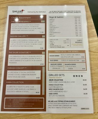 Menu photo 4 Shijiri Sushi Bar Morrisville, NC Menu photo 4 Shijiri Sushi Bar Morrisville, NC