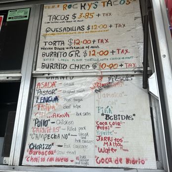 Rocky’s Tacos - Menu as of July 17 2025 - Tacos Near Me - Tampa, Florida Rocky’s Tacos - Menu as of July 17 2025 - Tacos Near Me - Tampa, Florida