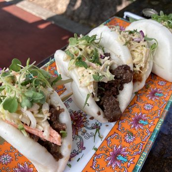 Burmatown - Ribeye beef + Spicy Gojuchang pork bao - Burmese Near Me - Corte Madera, California Burmatown - Ribeye beef + Spicy Gojuchang pork bao - Burmese Near Me - Corte Madera, California