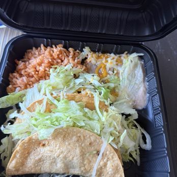 Taco Exxpress - Two taco meal with rice and beans - Mexican Near Me - Rocklin, California