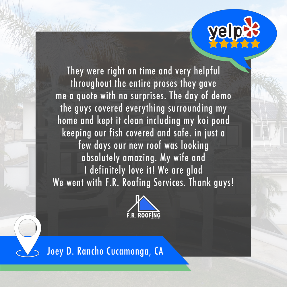 Slide of FR Roofing Services