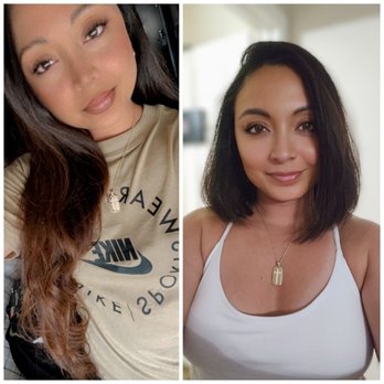 The VaVoom Room - Before and after picture of my haircut. (Pictures not taken on the same day). Lauren did an amazing job! Highly recommend! - Hair Salons Near Me - Leavenworth, Kansas