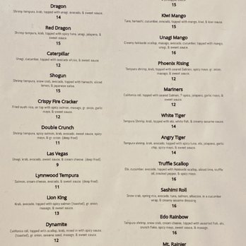 Edo Sushi and Sake - Menu - Sushi Bars Near Me - Lynnwood, Washington