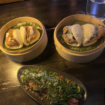 pastaRAMEN - Chicken Katsu Bao Tofu Fritti Bao Sunomono Cucumber Insalata - Italian Near Me - Montclair, New Jersey
