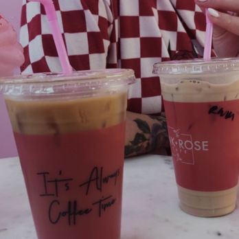 Pink Rose Cafe - Hawaiian latte and a raspberry mocha - Coffee & Tea Near Me - La Mesa, California Pink Rose Cafe - Hawaiian latte and a raspberry mocha - Coffee & Tea Near Me - La Mesa, California