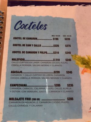 Menu photo 4 Mariscos Galaviz Hermosillo, SON