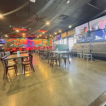 Compadres Cantina - Seating area with TVs - Mexican Near Me - Ontario, California