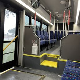 Inside of bus Inside of bus