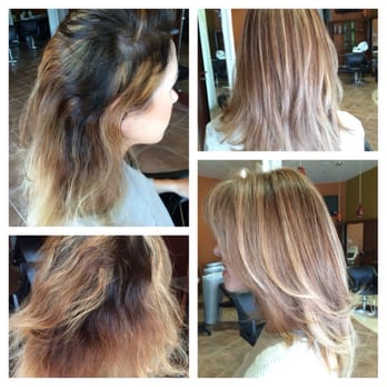 Vis a V Salon & Spa - Left photos are the bad highlights I got 2 days ago & the photos on the right are what Nouzat created!How she did it? Idk!Magic! - Hair Salons Near Me - Sacramento, California Vis a V Salon & Spa - Left photos are the bad highlights I got 2 days ago & the photos on the right are what Nouzat created!How she did it? Idk!Magic! - Hair Salons Near Me - Sacramento, California