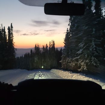 Borealis Basecamp - View driving into the basecamp - Hotels Near Me - Fairbanks, Alaska