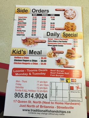 Menu photo 7 Traditional Fish & Chips Mississauga, ON Menu photo 7 Traditional Fish & Chips Mississauga, ON