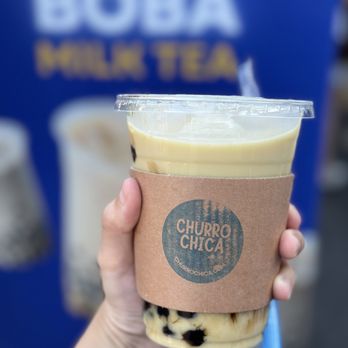 Churro Chica - Jasmine Milk Tea Boba IG: @ammysalamii - Desserts Near Me - Los Angeles, California Churro Chica - Jasmine Milk Tea Boba IG: @ammysalamii - Desserts Near Me - Los Angeles, California