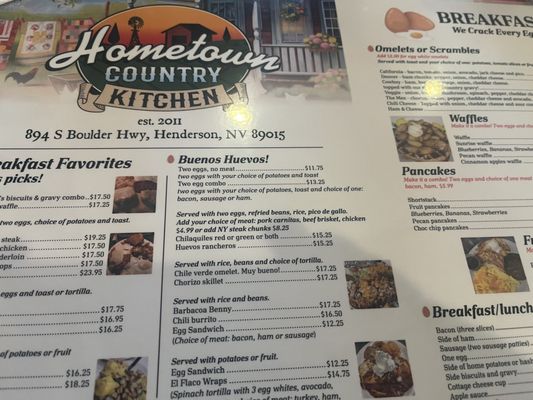 Menu photo 1 Hometown Country Kitchen Henderson, NV Menu photo 1 Hometown Country Kitchen Henderson, NV