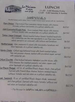 Menu photo 8 La Maison Cafe Newport, OR