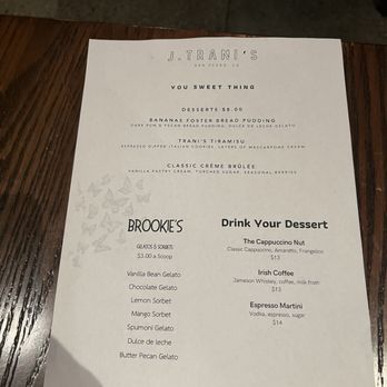J Trani's Ristorante - Dessert menu - Italian Near Me - San Pedro, California J Trani's Ristorante - Dessert menu - Italian Near Me - San Pedro, California