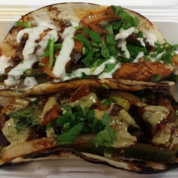 Chicken fajita (top) and chorizo gyros.  Chorizo was amazing.