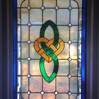 Art Works - 23" x 36" window next to front door, stained glass made into double-paned sealed unit. artwks.com - Home Decor Near Me - Campbell, California