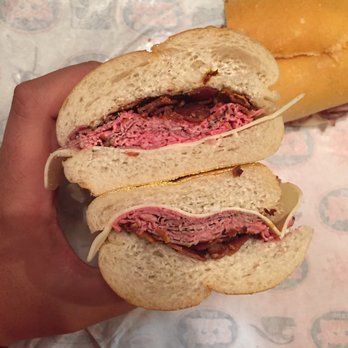 Jersey Mike's Subs - #6 Roast beef + provolone. Upgraded and added bacon. - Fast Food Near Me - Silverton, New Jersey Jersey Mike's Subs - #6 Roast beef + provolone. Upgraded and added bacon. - Fast Food Near Me - Silverton, New Jersey