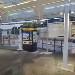Strand Railway Station - View of the platform just outside of the train