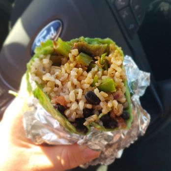 The Green Enchilada - Tofu Veg-Out burrito with brown rice and black beans - Mexican Near Me - Pacifica, California The Green Enchilada - Tofu Veg-Out burrito with brown rice and black beans - Mexican Near Me - Pacifica, California