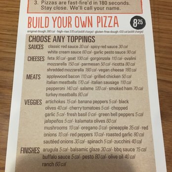 Blaze Pizza - Menu -ingredients section - Salad Near Me - Decatur, Georgia Blaze Pizza - Menu -ingredients section - Salad Near Me - Decatur, Georgia