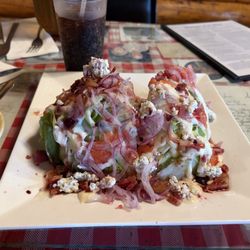 Johnson's of St. Mary - Huge wedge salad which include included huckleberry vinaigrette. Very tasty.