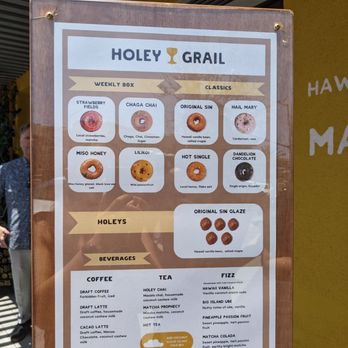 Holey Grail Donuts - Outside menu - Anne - Donuts Near Me - Long Beach, California Holey Grail Donuts - Outside menu - Anne - Donuts Near Me - Long Beach, California