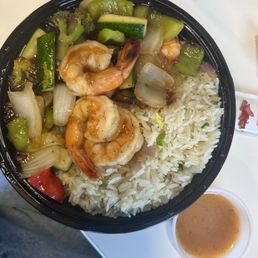 Shrimp hibachi with fried rice