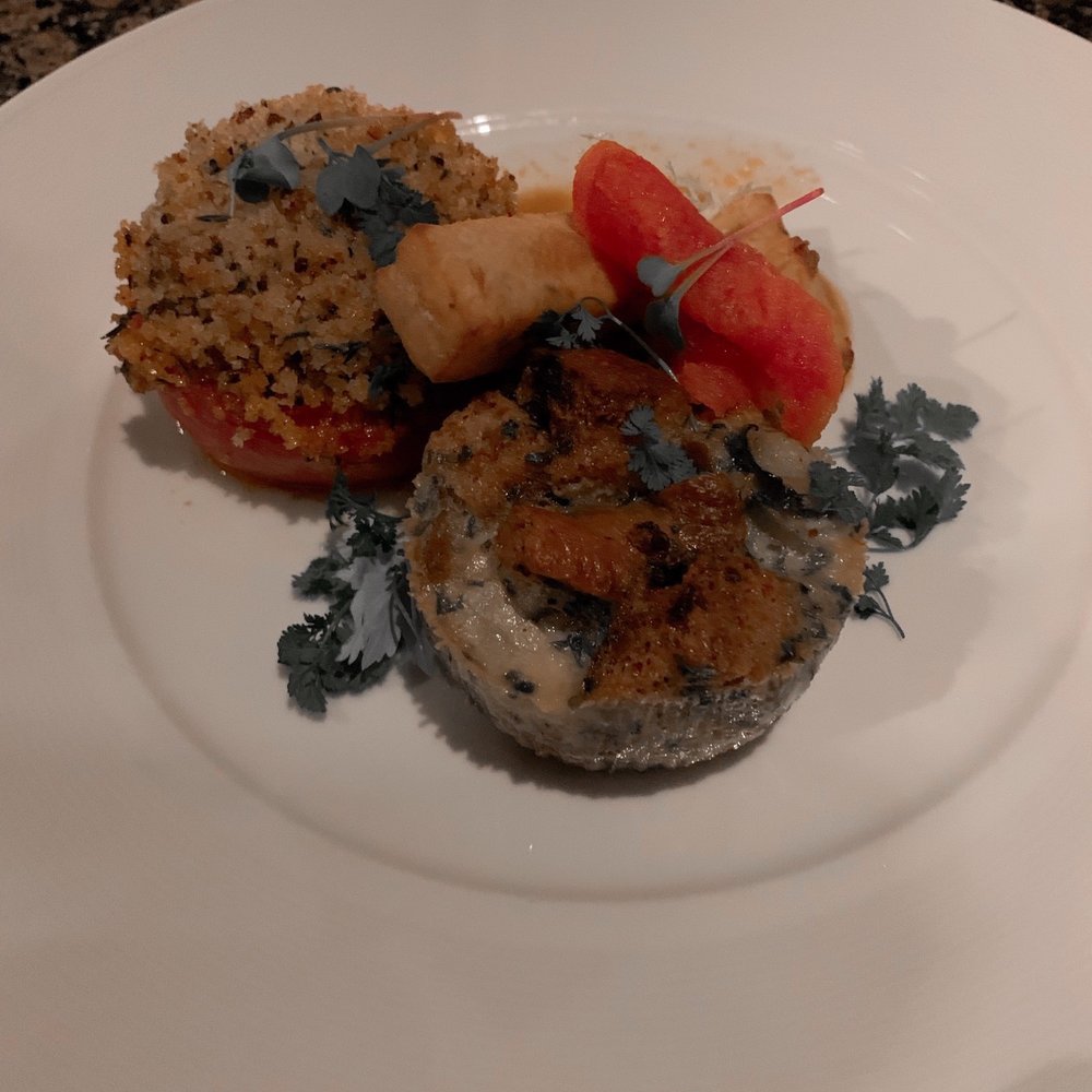 Fleurie Restaurant - Stuffed tomato and chickpea fritter - French Near Me - Charlottesville, Virginia