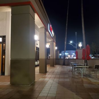 Habit Burger & Grill - Outdoor seating (not in use on a cold winter evening) - Burgers Near Me - Cupertino, California Habit Burger & Grill - Outdoor seating (not in use on a cold winter evening) - Burgers Near Me - Cupertino, California