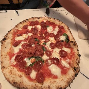 Varuni Napoli - margherita pizza with added pepperoni - Pizza Near Me - Atlanta, Georgia Varuni Napoli - margherita pizza with added pepperoni - Pizza Near Me - Atlanta, Georgia