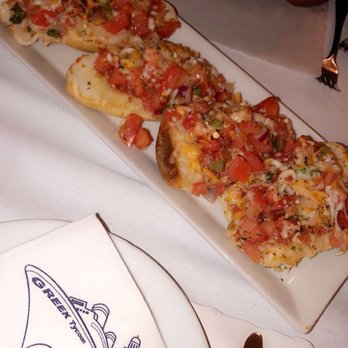Greek Tycoon Restaurant - Garlic bread bruschetta w/ cheese - Greek Near Me - Whitby, Ontario