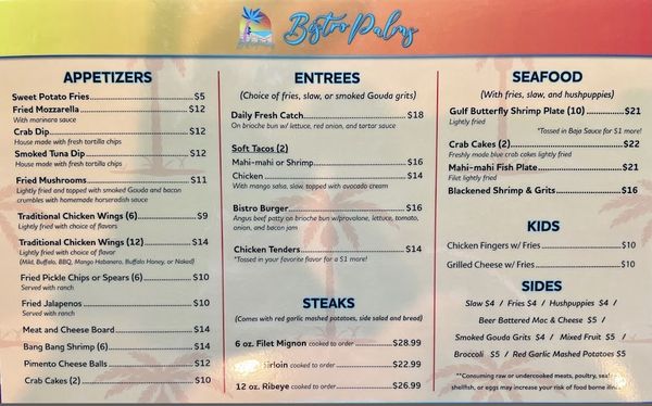 Menu photo 2 Bistro Palms Marianna, FL