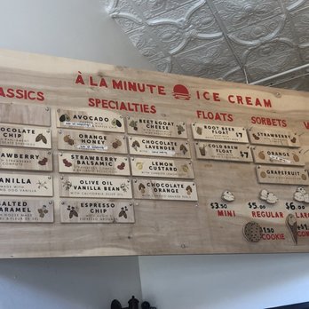 à la minute - Their menu - Ice Cream & Frozen Yogurt Near Me - Redlands, California à la minute - Their menu - Ice Cream & Frozen Yogurt Near Me - Redlands, California