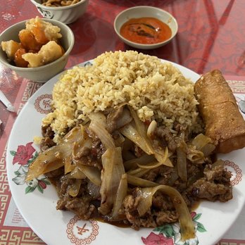 Eat First Chinese Restaurant - Mongolian Beef & Sweet & Sour Chicken Combo - Chinese Near Me - Albuquerque, New Mexico