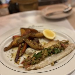 Sea bass with heirloom carrots Sea bass with heirloom carrots