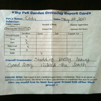 My Pet Garden - My dog's grooming report card - Pet Stores Near Me - Pasadena, California My Pet Garden - My dog's grooming report card - Pet Stores Near Me - Pasadena, California
