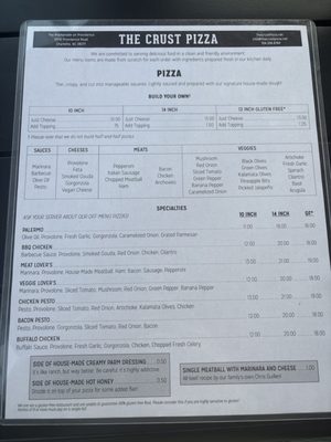 Menu photo 4 The Crust Pizza Charlotte, NC Menu photo 4 The Crust Pizza Charlotte, NC