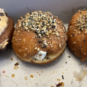 Starlight Doughnut Lab - Everything Bagel Donut with Goat Cheese Filling - Bakeries Near Me - Cincinnati, Ohio Starlight Doughnut Lab - Everything Bagel Donut with Goat Cheese Filling - Bakeries Near Me - Cincinnati, Ohio
