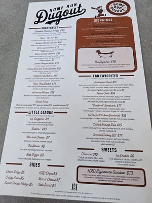 Menu photo 8 Home Run Dugout Katy, TX