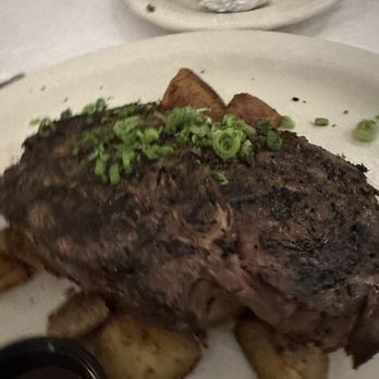 Angie's Seafood - Ribeye was tasty! Medium rare... it was tender. - Seafood Near Me - Baltimore, Maryland