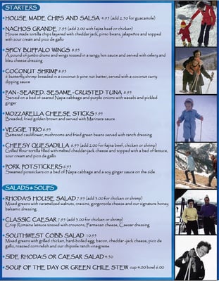 Menu photo 4 Rhoda's Restaurant Taos Ski Valley, NM Menu photo 4 Rhoda's Restaurant Taos Ski Valley, NM