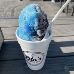 Half blue raspberry and grape