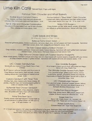 Menu photo 4 Lime Kiln Cafe Friday Harbor, WA Menu photo 4 Lime Kiln Cafe Friday Harbor, WA