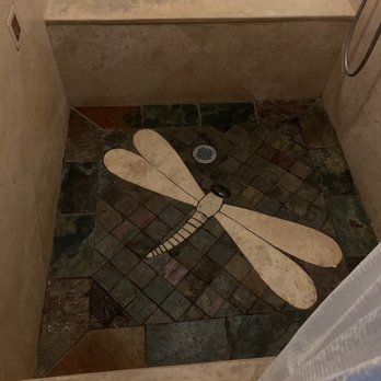Tip Top Coatings & Reglazing - Original shower, crumbling slate - Refinishing Services Near Me Tip Top Coatings & Reglazing - Original shower, crumbling slate - Refinishing Services Near Me