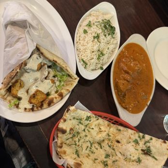 Spice King - Chicken wrap, butter chicken & garlic naan. - Indian Near Me - Renton, Washington Spice King - Chicken wrap, butter chicken & garlic naan. - Indian Near Me - Renton, Washington
