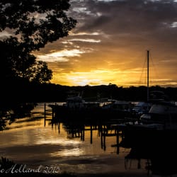 Acosta Creek Marina - Looking west on the north dock at Acosta Creek Marina.